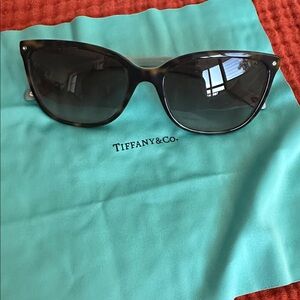 Tiffany & Co. Women's Black Cat-Eye Sunglasses